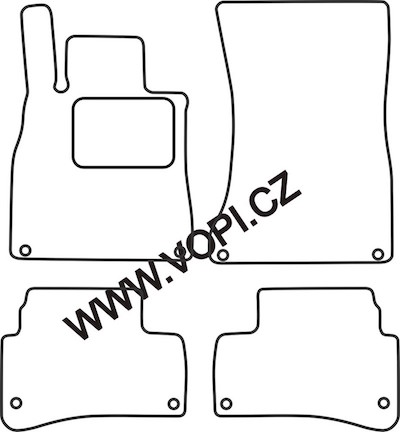 Textil-Autoteppiche Mercedes S W222 2013 - Autofit (2973)